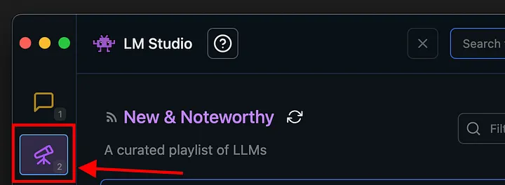LM Studio download screen